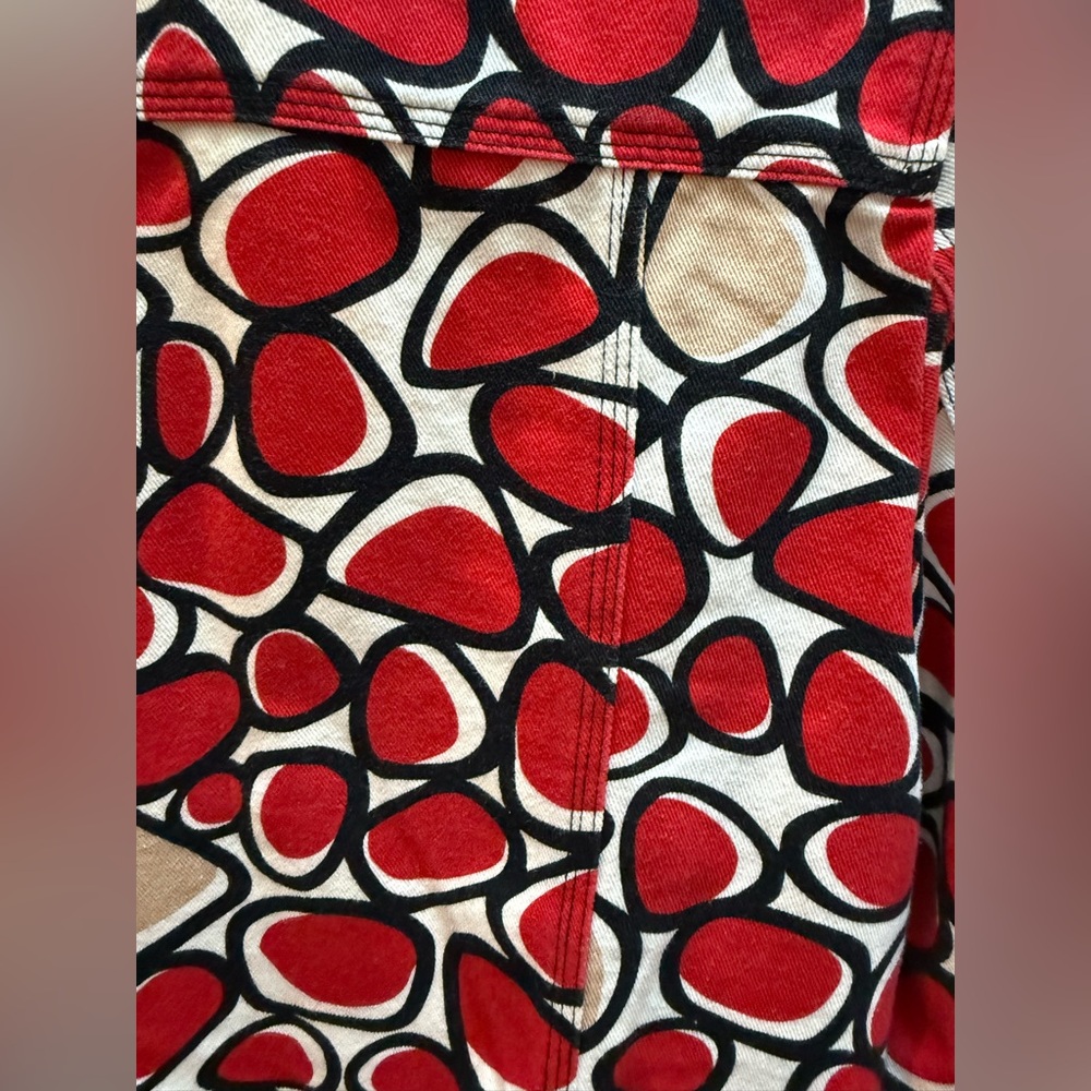 Ruby Rd Petite Vibrant Red and Black Patterned Jacket. Size Medium. EUC - Picture 12 of 13